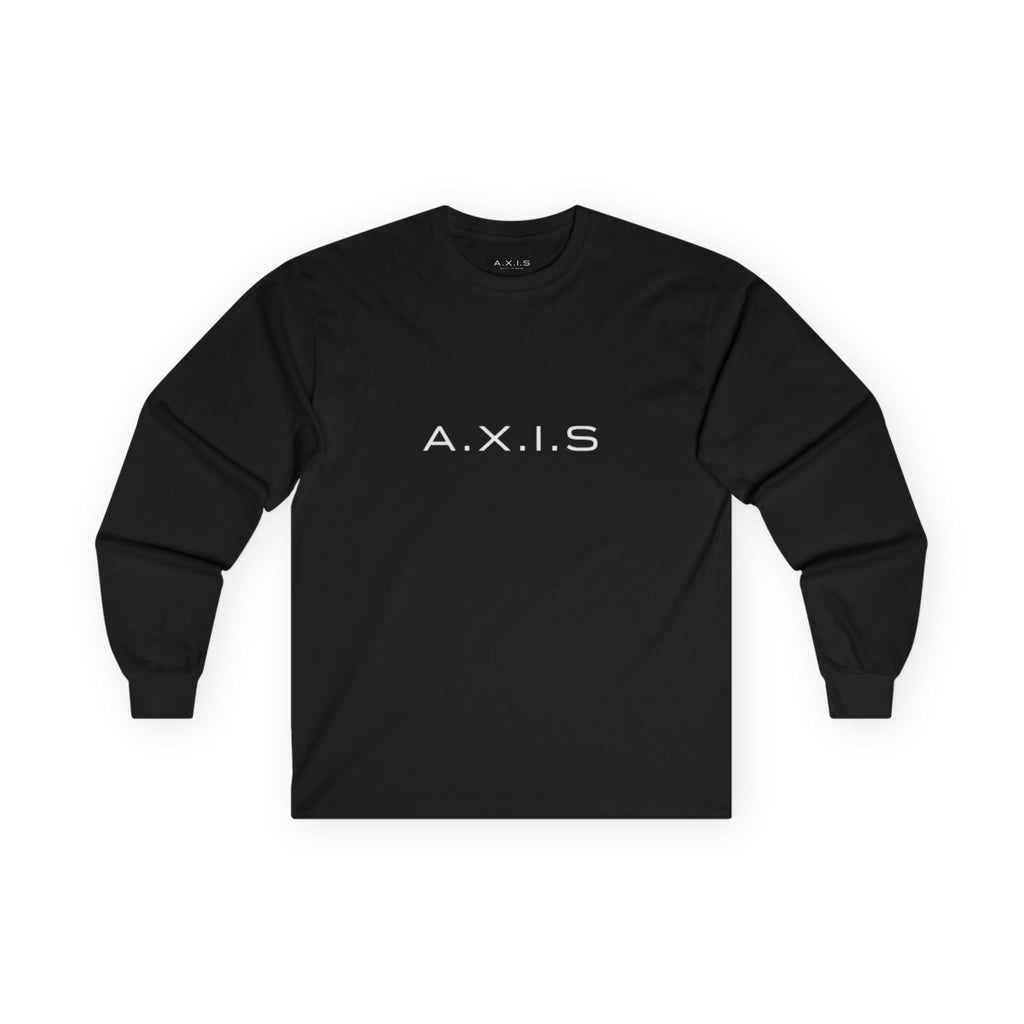 A.X.I.S. Long Sleeve Tee — Sci‑Fi Graphic Backprint, Minimal Front Logo