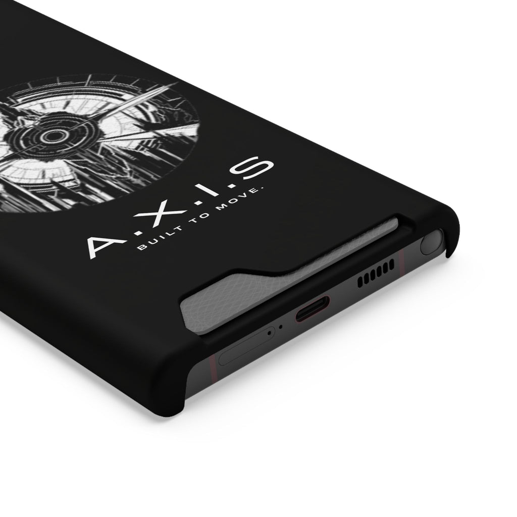 A.X.I.S Built To Move Design Phone Case WITH CARD HOLDER IMBEDDED IN CASE