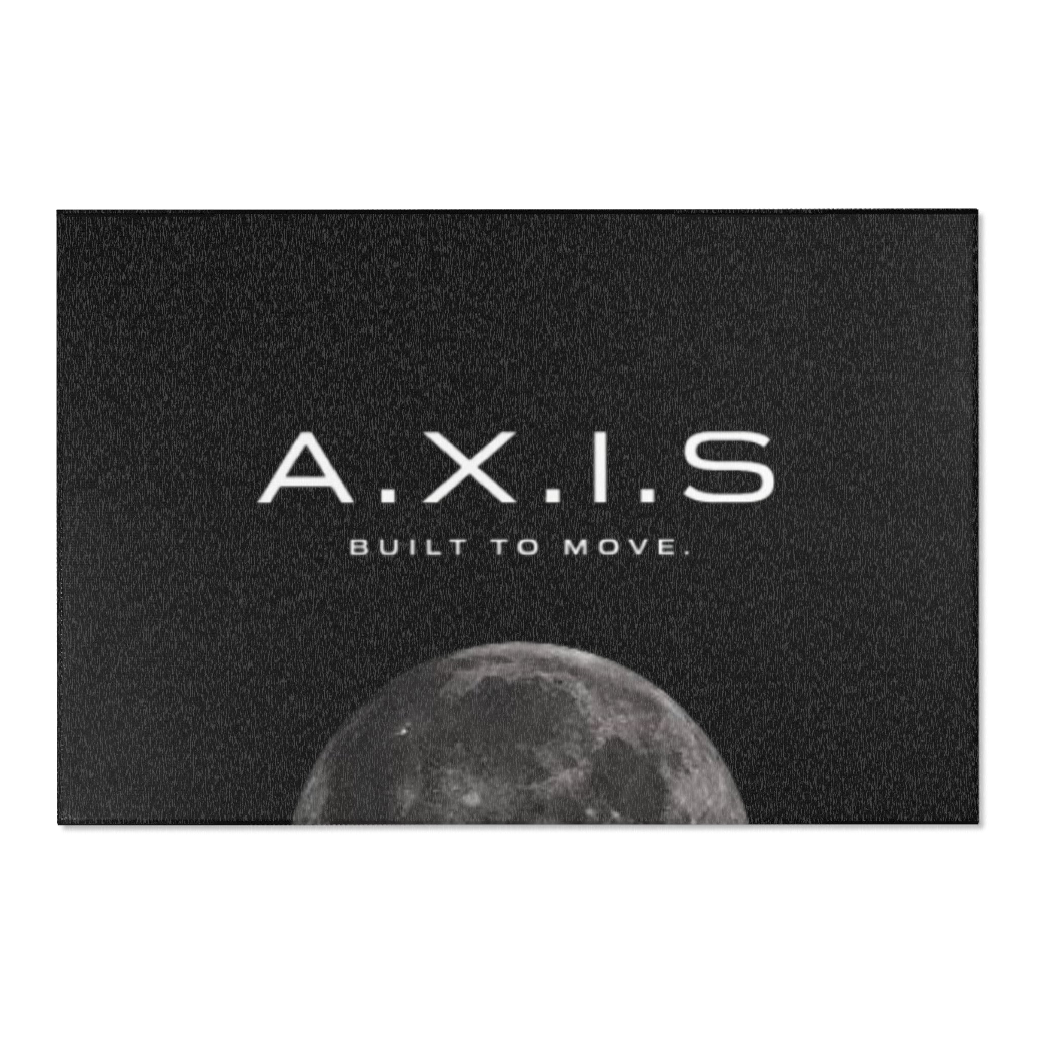 A.X.I.S. 'Built to Move' Moon -Logo Area Rug
