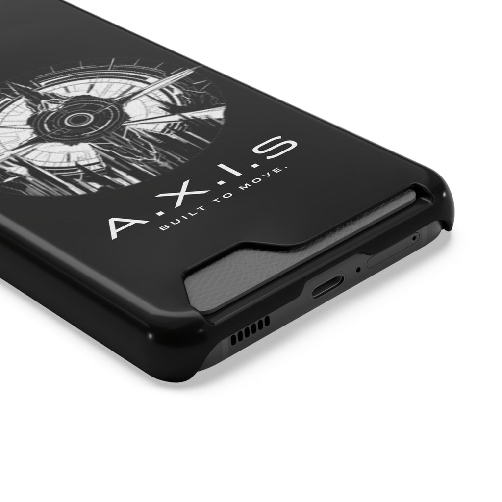 A.X.I.S Built To Move Design Phone Case WITH CARD HOLDER IMBEDDED IN CASE