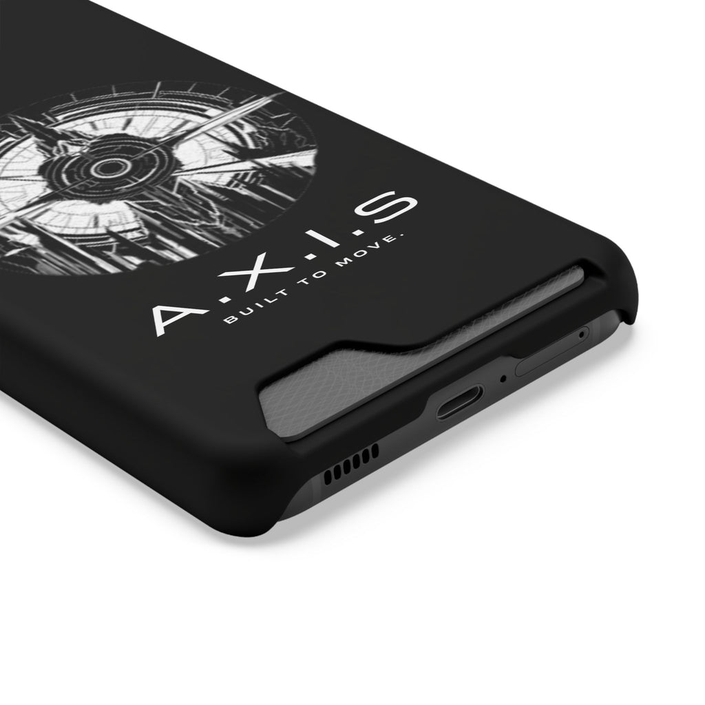 A.X.I.S Built To Move Design Phone Case WITH CARD HOLDER IMBEDDED IN CASE