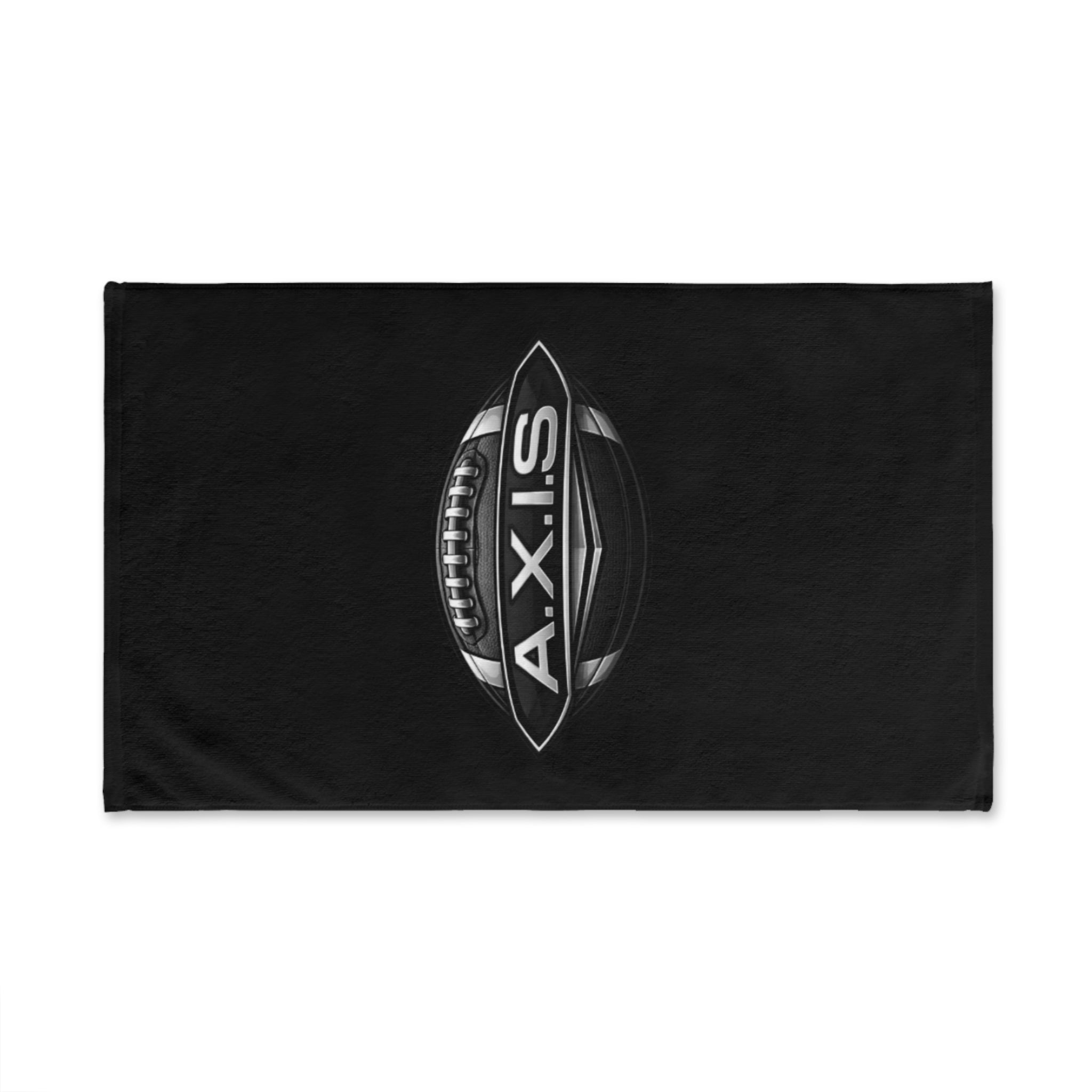 A.X.I.S Football Hand Towel — Black Sports Team Gym & Game Day Towel