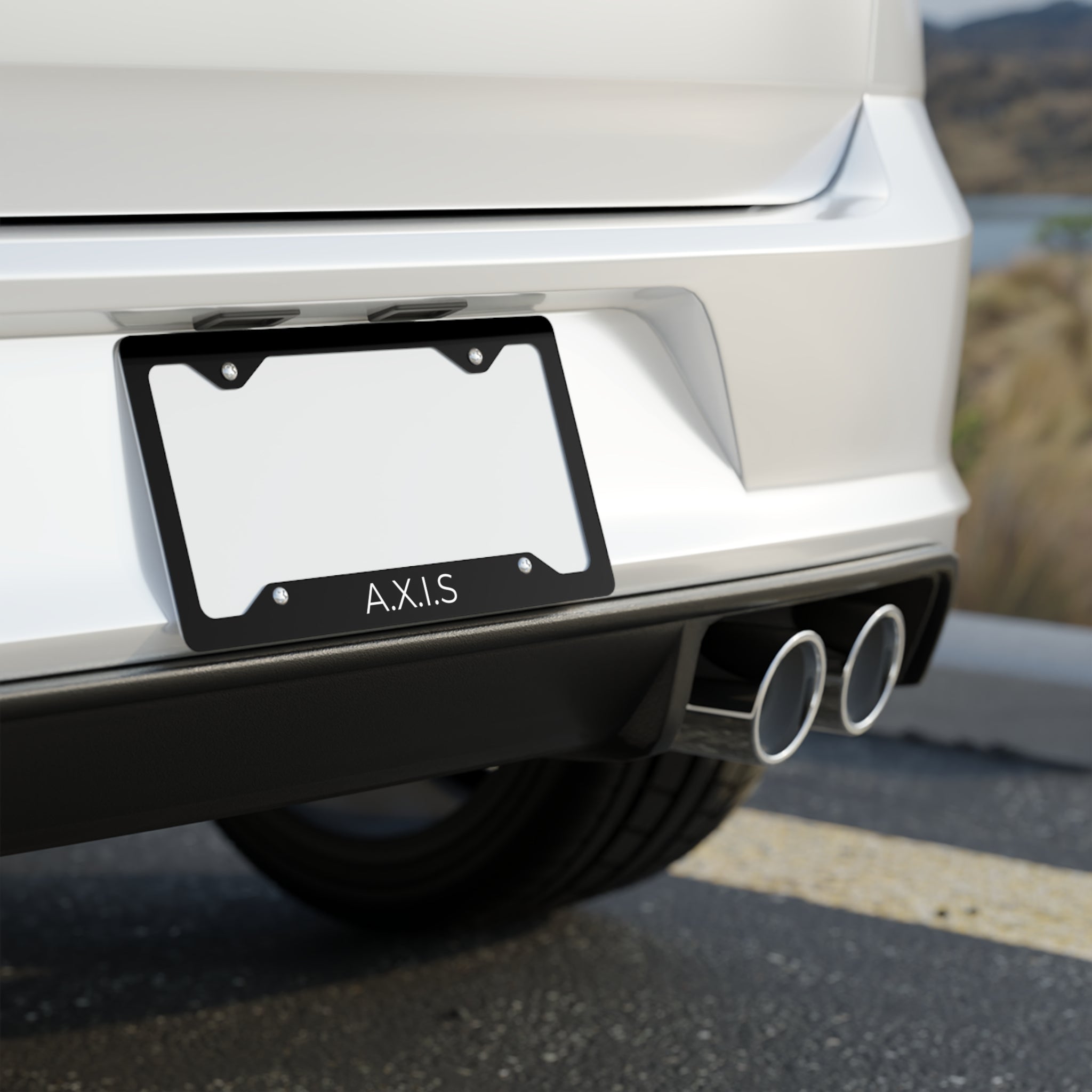 A.X.I.S Metal License Plate Frame Sleek Simple Design