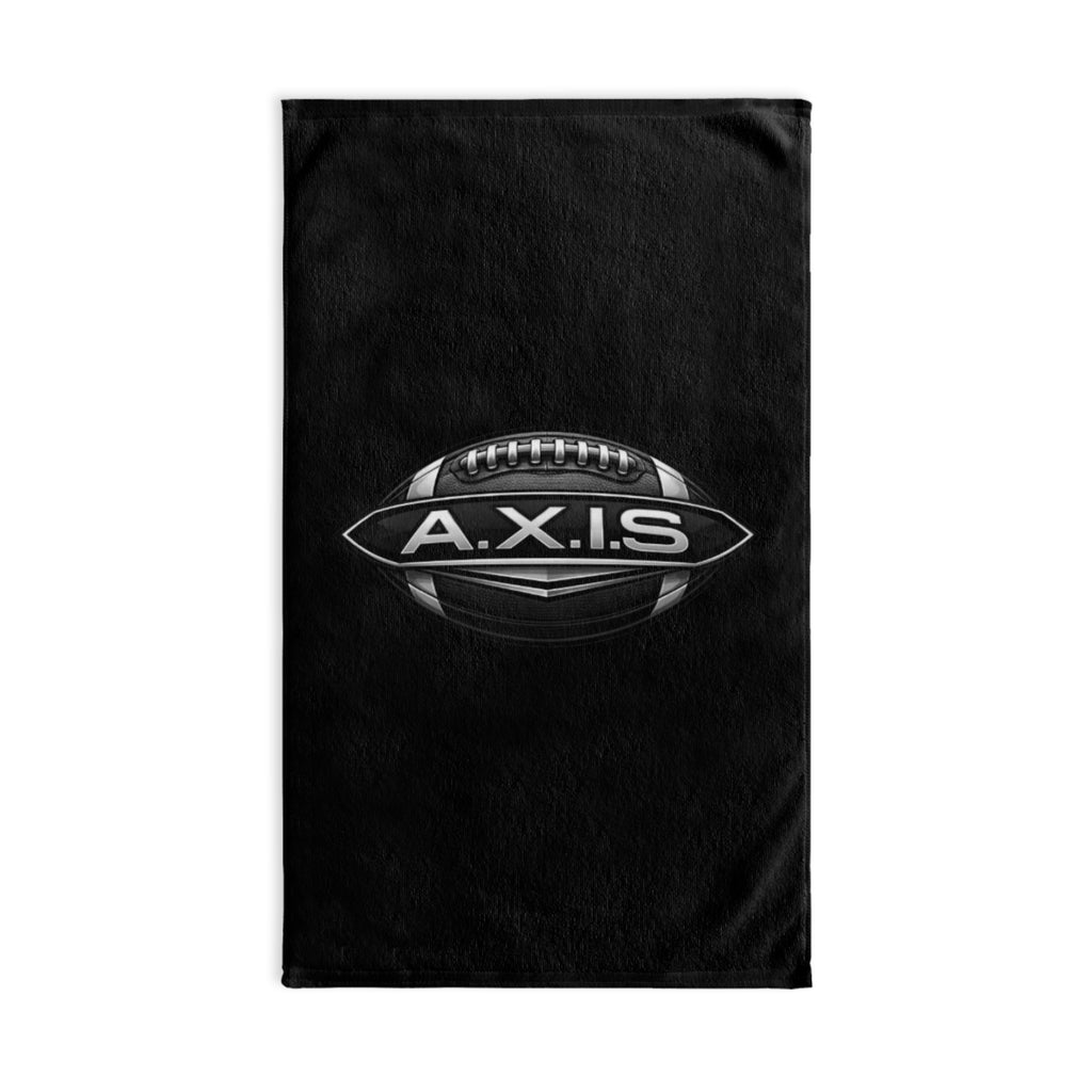 A.X.I.S Football Hand Towel — Black Sports Team Gym & Game Day Towel