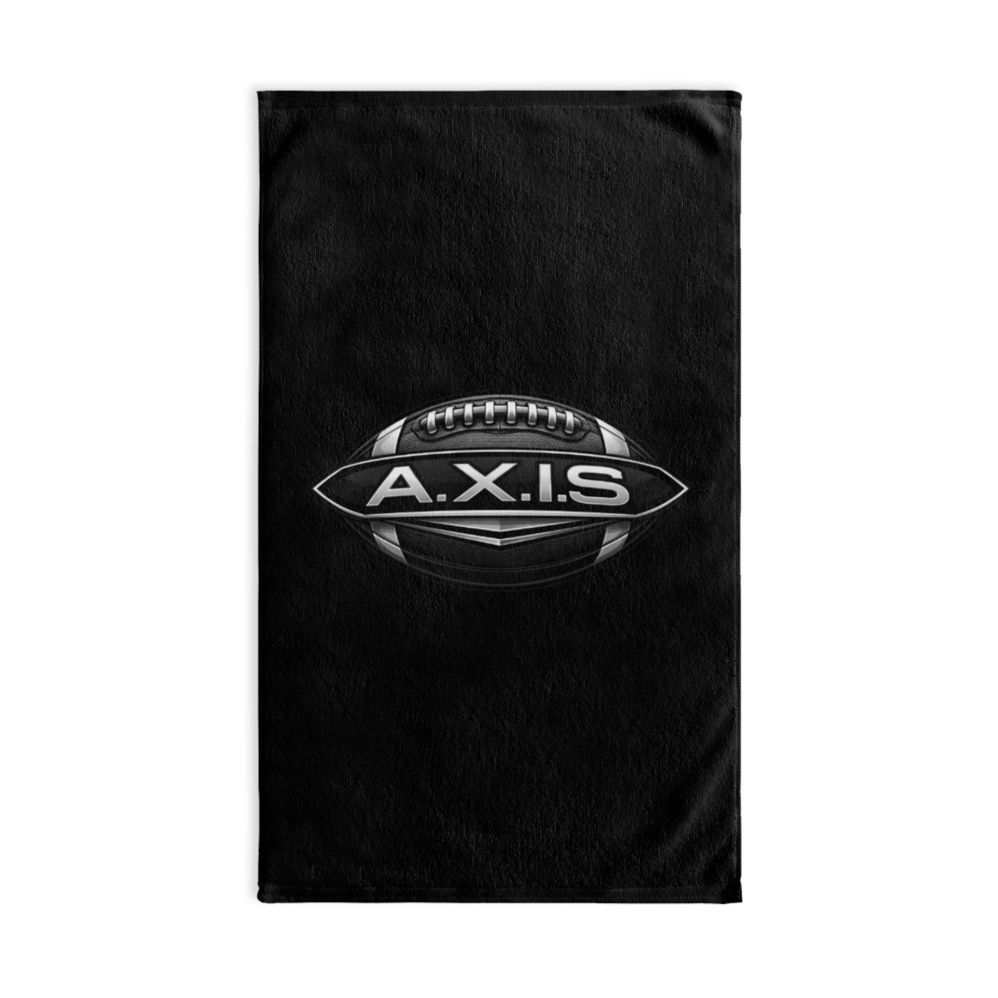 A.X.I.S Football Hand Towel — Black Sports Team Gym & Game Day Towel
