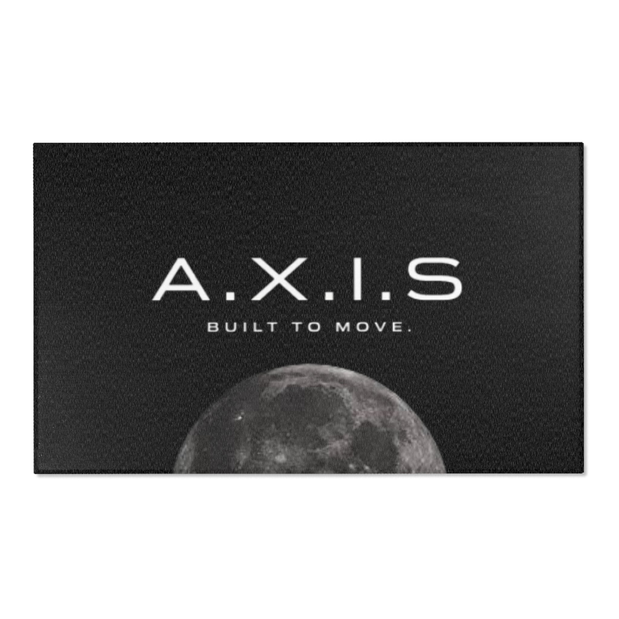 A.X.I.S. 'Built to Move' Moon -Logo Area Rug