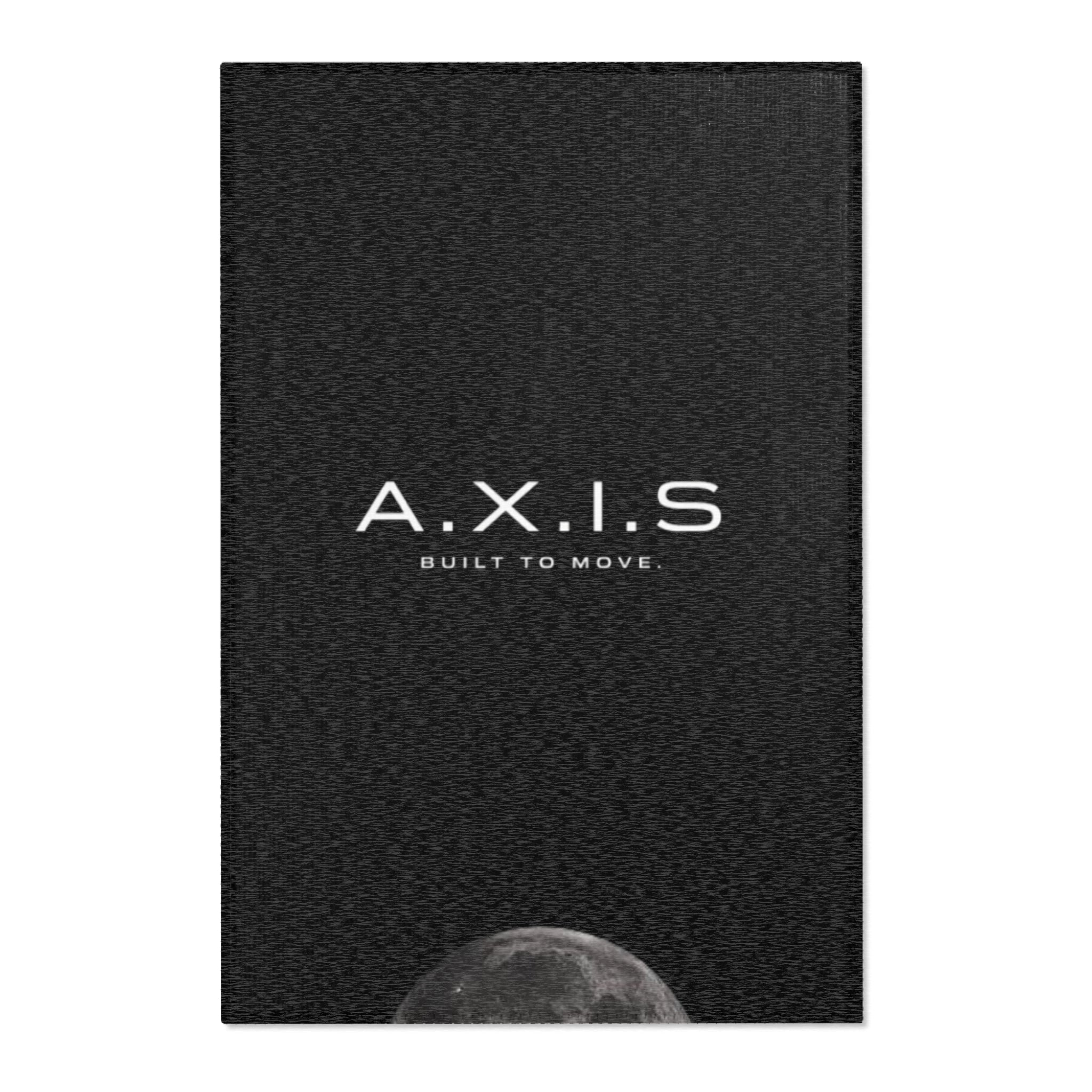 A.X.I.S. 'Built to Move' Moon -Logo Area Rug
