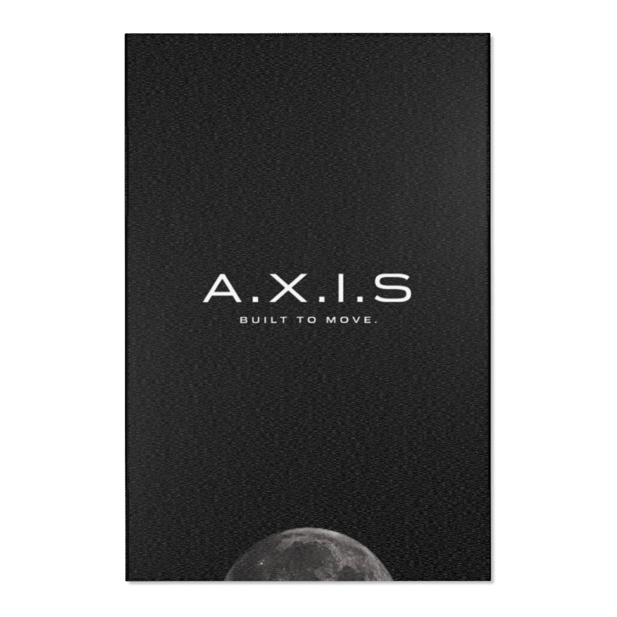 A.X.I.S. 'Built to Move' Moon -Logo Area Rug