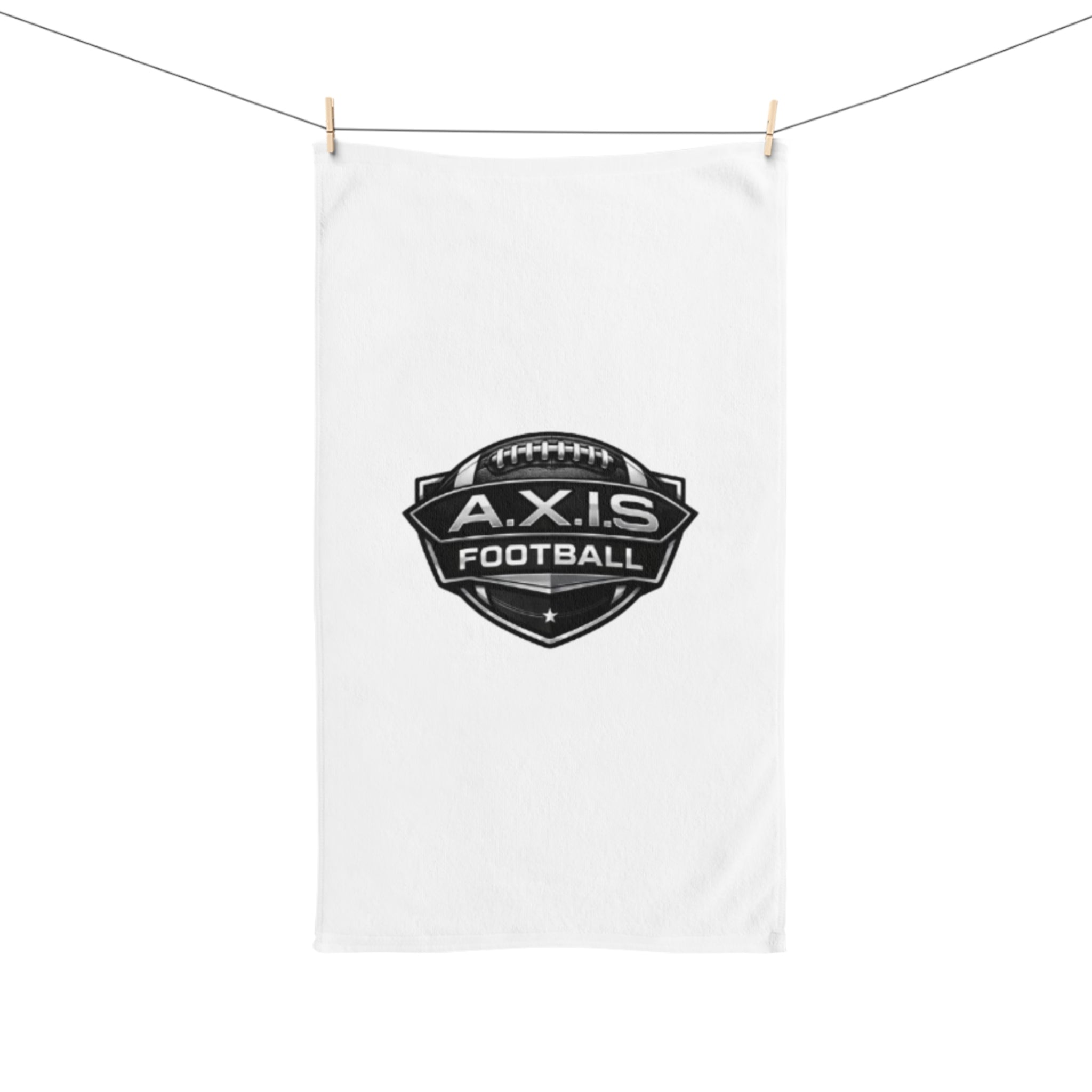 A.X.I.S Football Hand Towel — White Sports Gym Towel