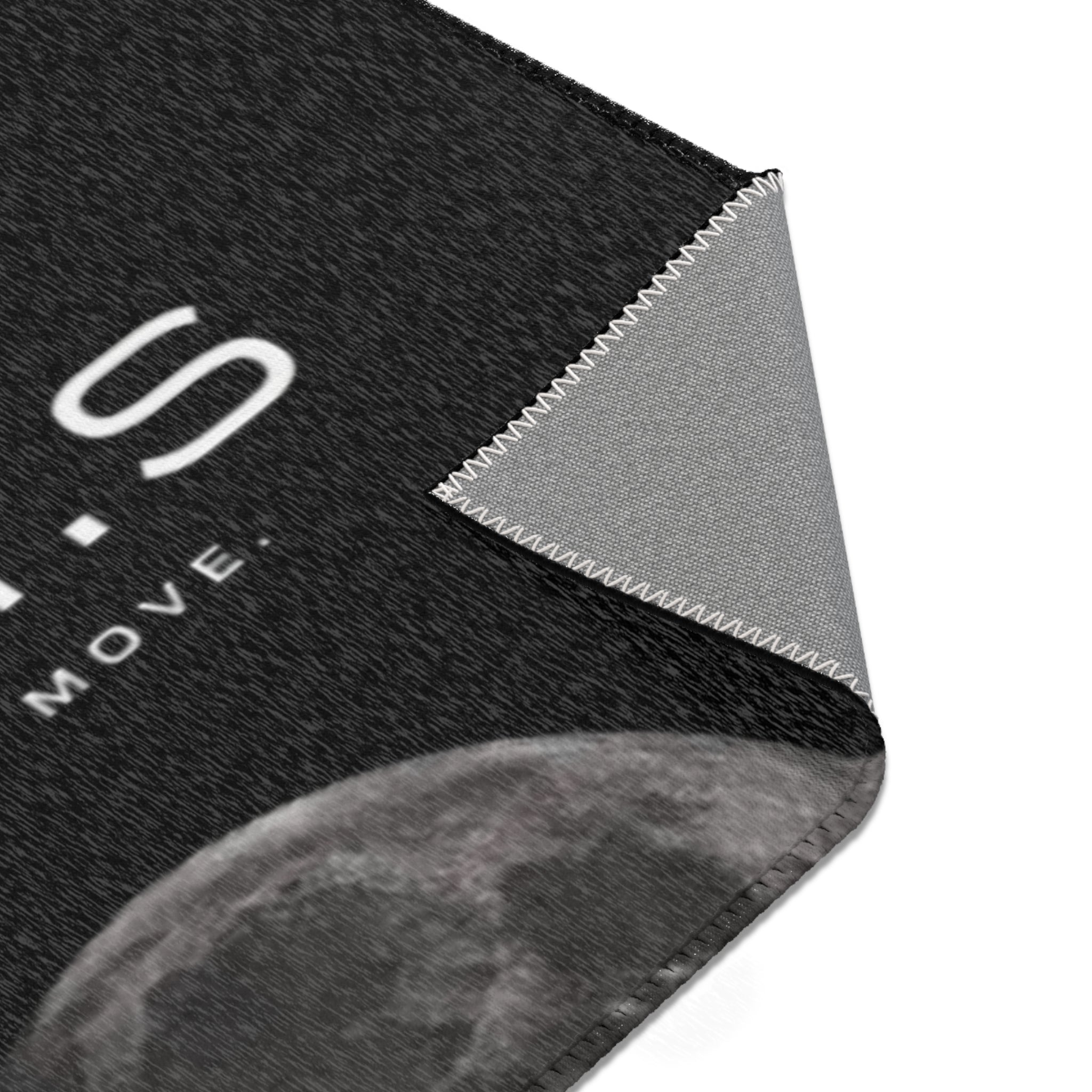 A.X.I.S. 'Built to Move' Moon -Logo Area Rug